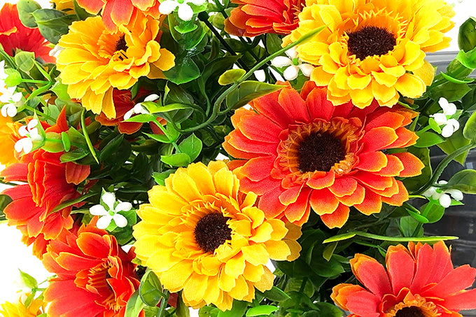 Kunstige Blomster Buket Krysantemum Guld/Orange