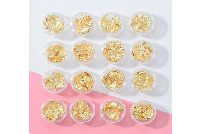 Nail Art Guld Sølv Rose Guld Folie Negle 12 stk. - Pak