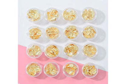 Nail Art Guld Sølv Rose Guld Folie Negle 12 stk. - Pak