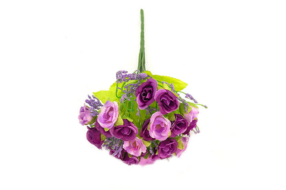 Kunstige Små Rose buket Lilla