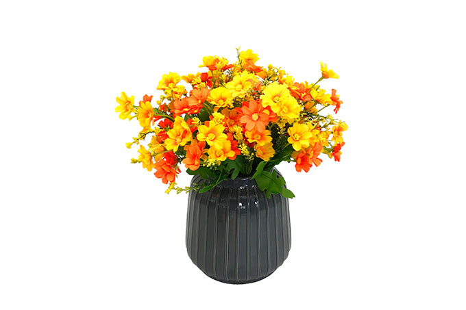 Kunstige Blomster Buket Kamille Orange/Gul