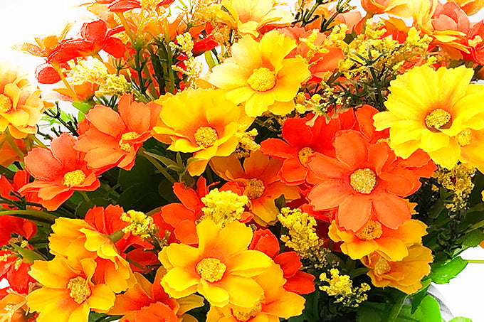 Kunstige Blomster Buket Kamille Orange/Gul