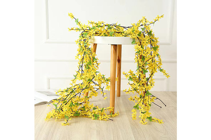 Kunstige Blomster Rank Vinter Jasmin Gul