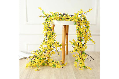Kunstige Blomster Rank Vinter Jasmin Gul