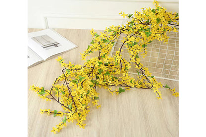 Kunstige Blomster Rank Vinter Jasmin Gul
