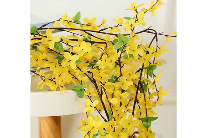 Kunstige Blomster Rank Vinter Jasmin Gul