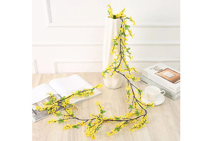 Kunstige Blomster Rank Vinter Jasmin Gul