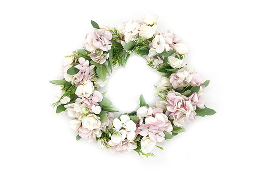 Kunstig Blomster Krans Lyserød