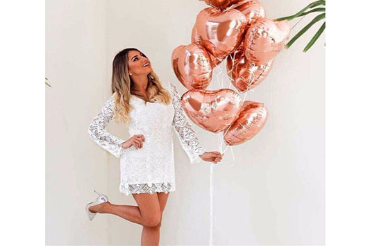 Hjerte Folieballon Rose Guld