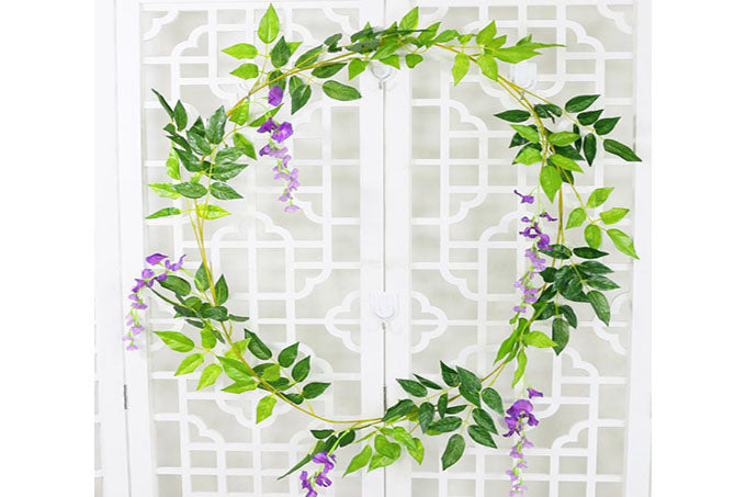 Blåregn Blomster Guirlande Bryllup Lilla-KB1010