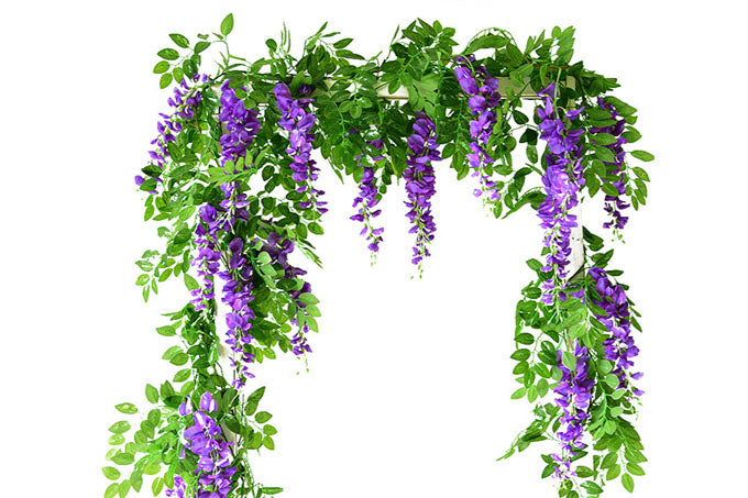 Blåregn Blomster Guirlande Bryllup Lilla-KB1010