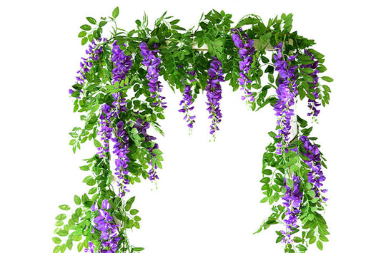 Blåregn Blomster Guirlande Bryllup Lilla-KB1010