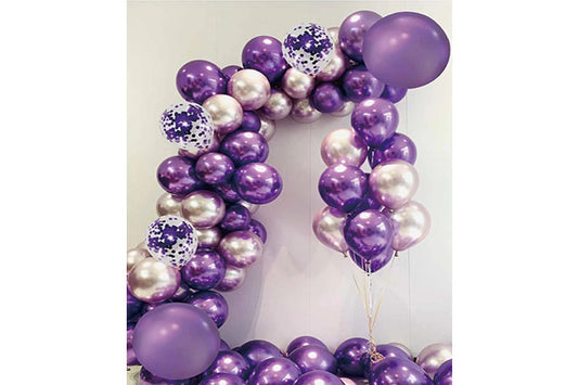 Ballonbue Krom Guirlande Lilla 43stk.- Pak