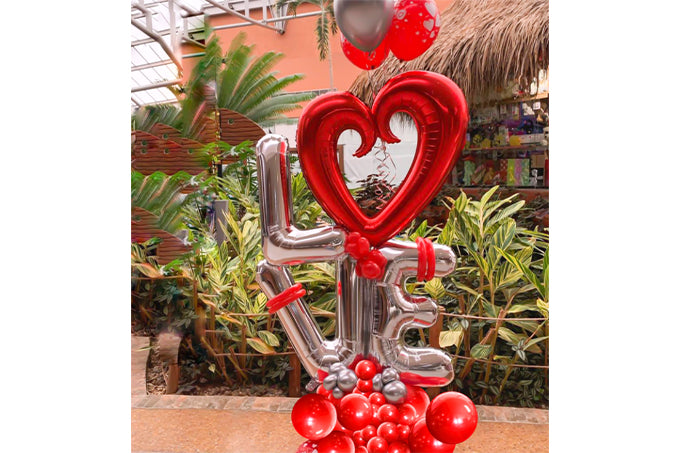 Valentinsdag Love Ballon Sæt Rød
