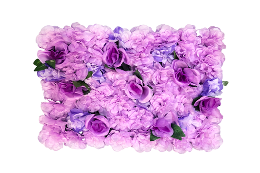 Kunstige Blomstervæg Lilla  M/Rose