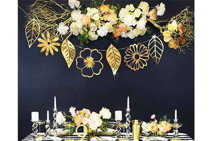 Guld Blomster Guirlande