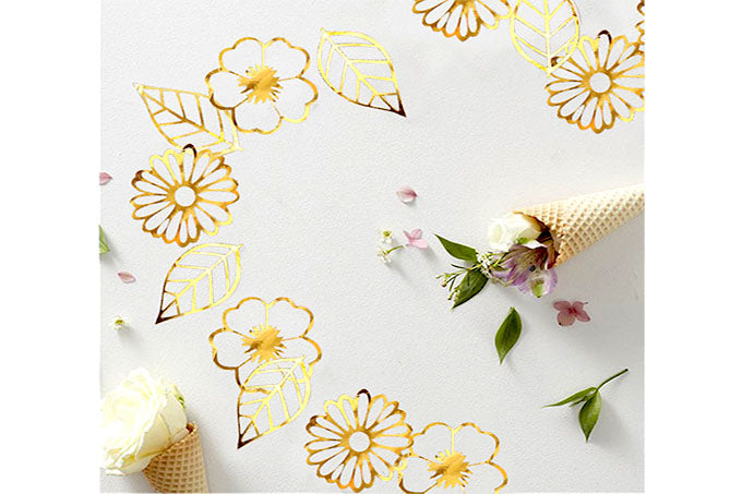 Guld Blomster Guirlande
