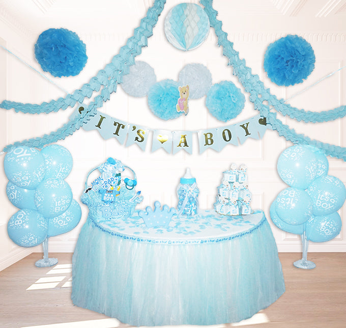 Luxus Blå Baby Shower Pakke