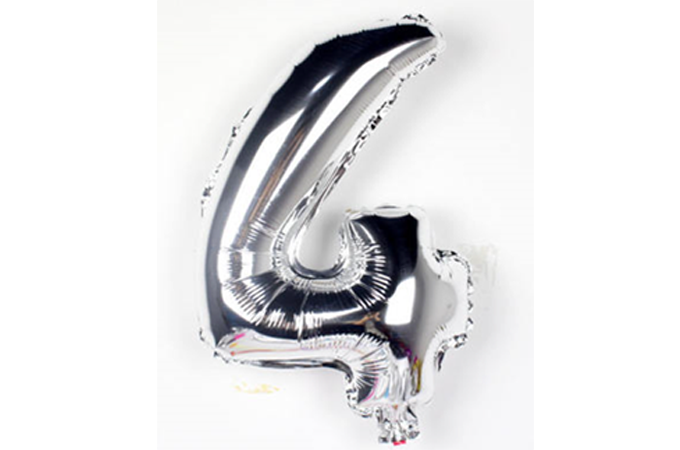 Sølv Alu folie ballon | 4-tal